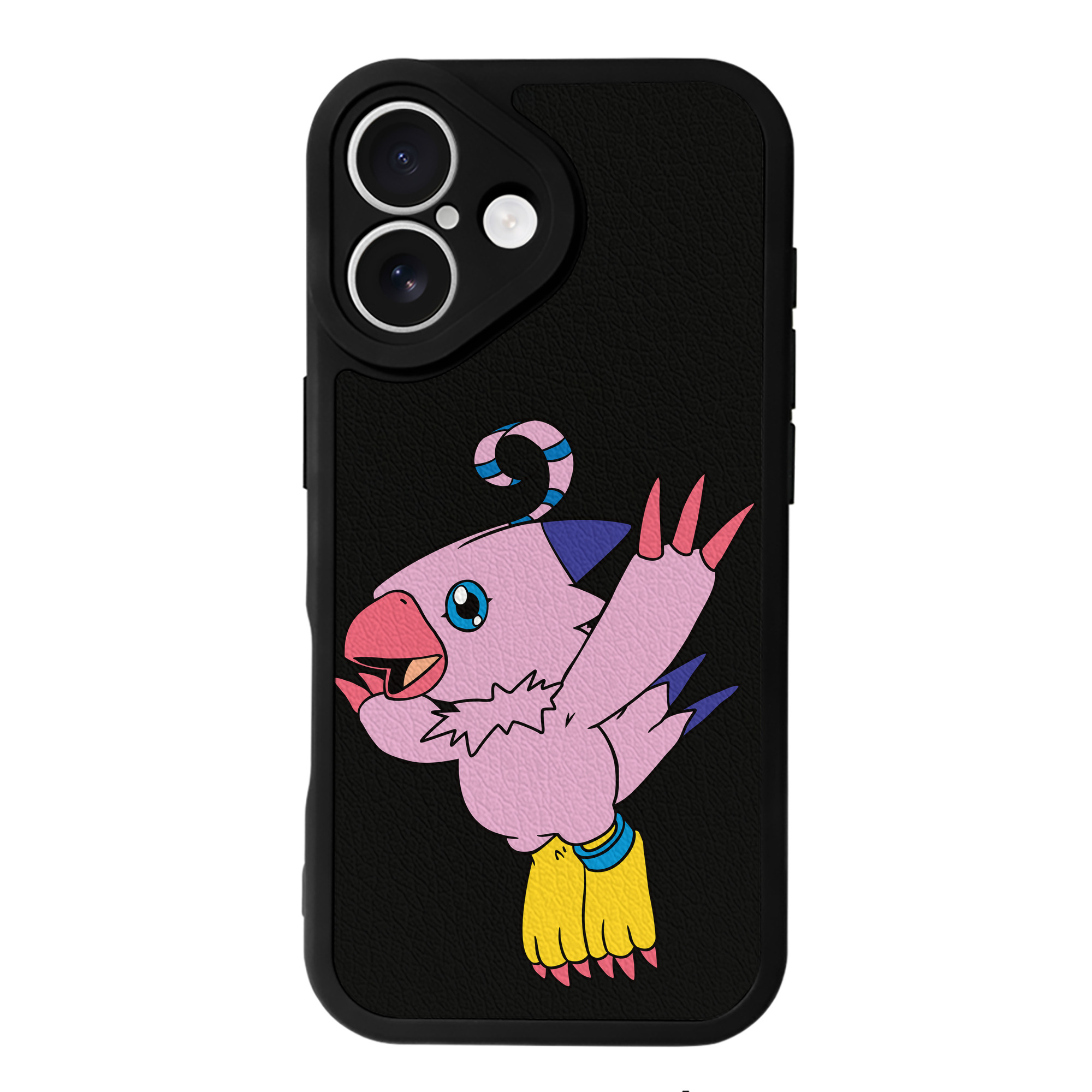 （画像用） Digimon デジタルモンスター/デジモン 【iPhone 16シリーズ対応】シリコンスマホケース（レザー調） 材質：シリコン